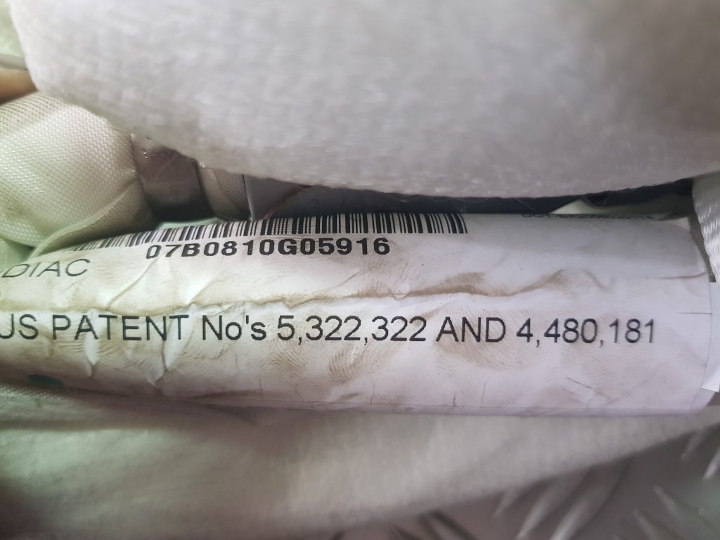 Griestu drošības spilvens, pa labi priekš BMW 525D E61 2007 TOURING BLACK 2 Griestu drošības spilvens, pa labi priekš BMW 525D E61 2007 TOURING BLACK