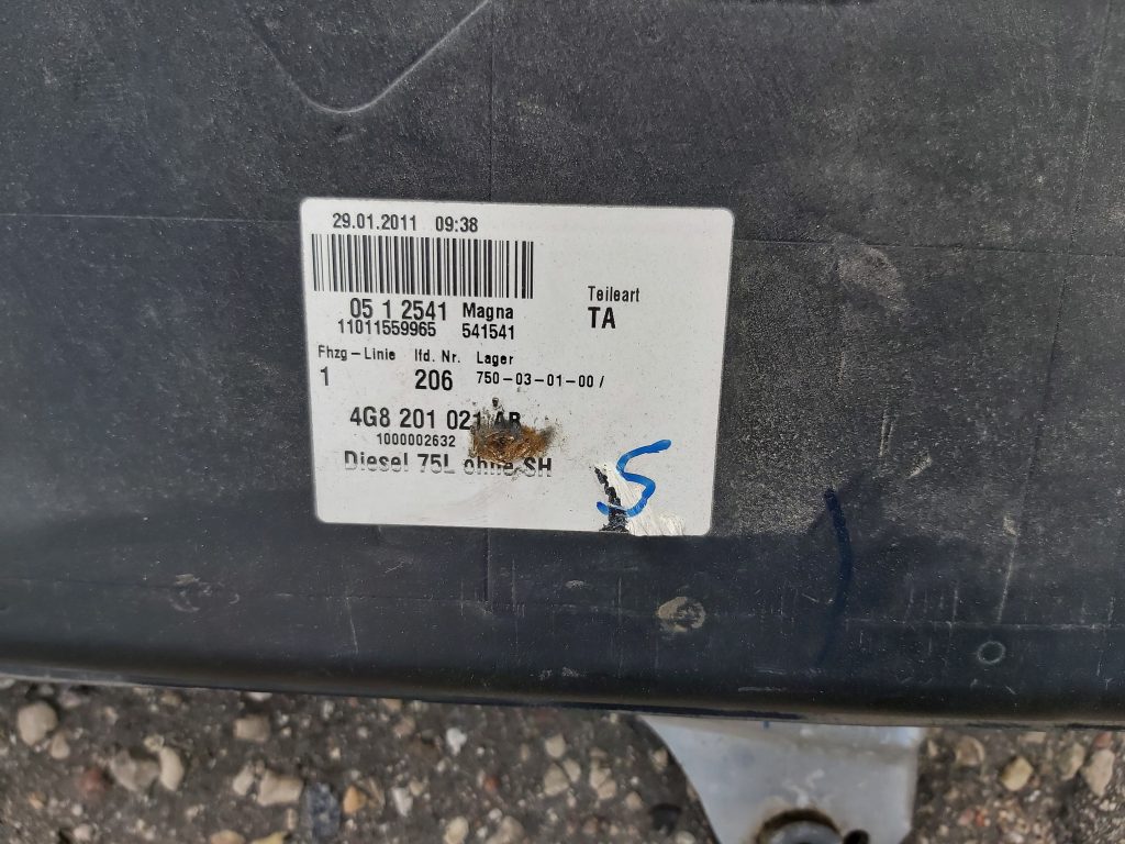 Degvielas tvertne priekš AUDI A7 2011 SPORTBACK 2 Degvielas tvertne priekš AUDI A7 2011 SPORTBACK