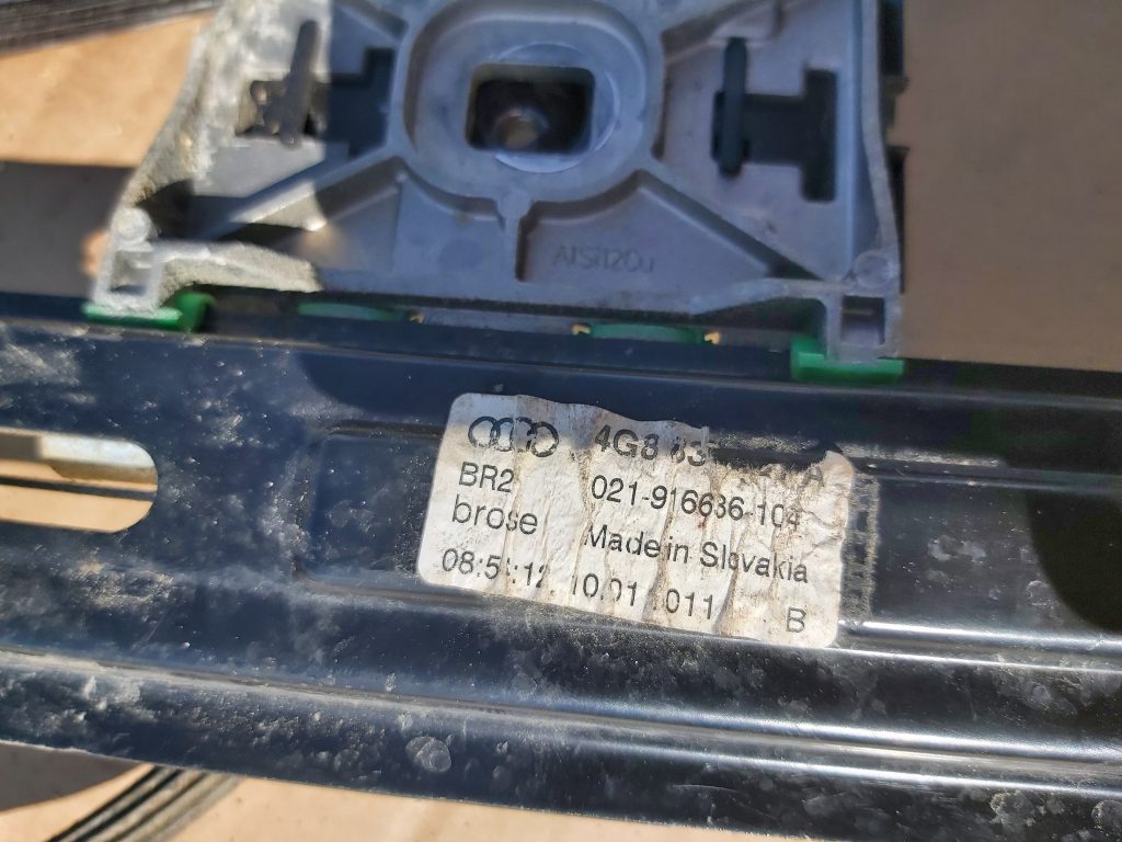 Stikla pacelšanas mehānisms aizmugurējais labais priekš AUDI A7 2011 SPORTBACK 2 Stikla pacelšanas mehānisms aizmugurējais labais priekš AUDI A7 2011 SPORTBACK