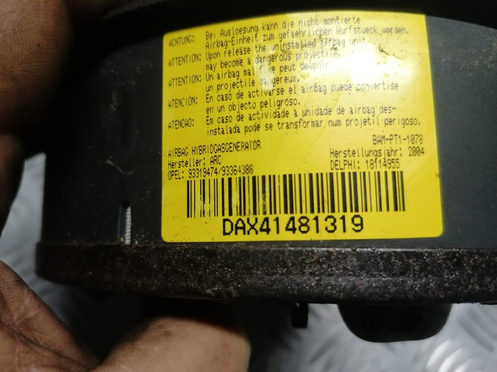 Stūres drošības spilvens priekš OPEL MERIVA 2005 3 Stūres drošības spilvens priekš OPEL MERIVA 2005