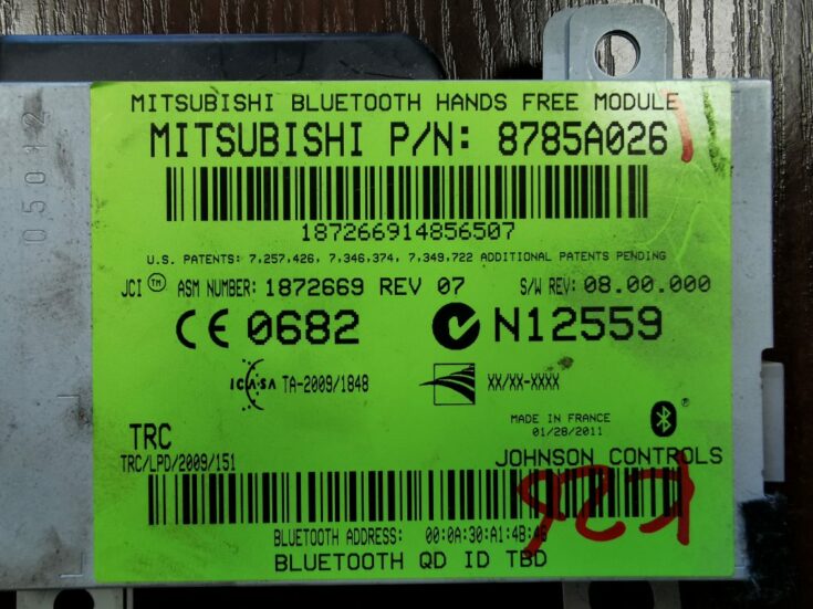 Bluetooth vadības bloks priekš MITSUBISHI ASX 2011