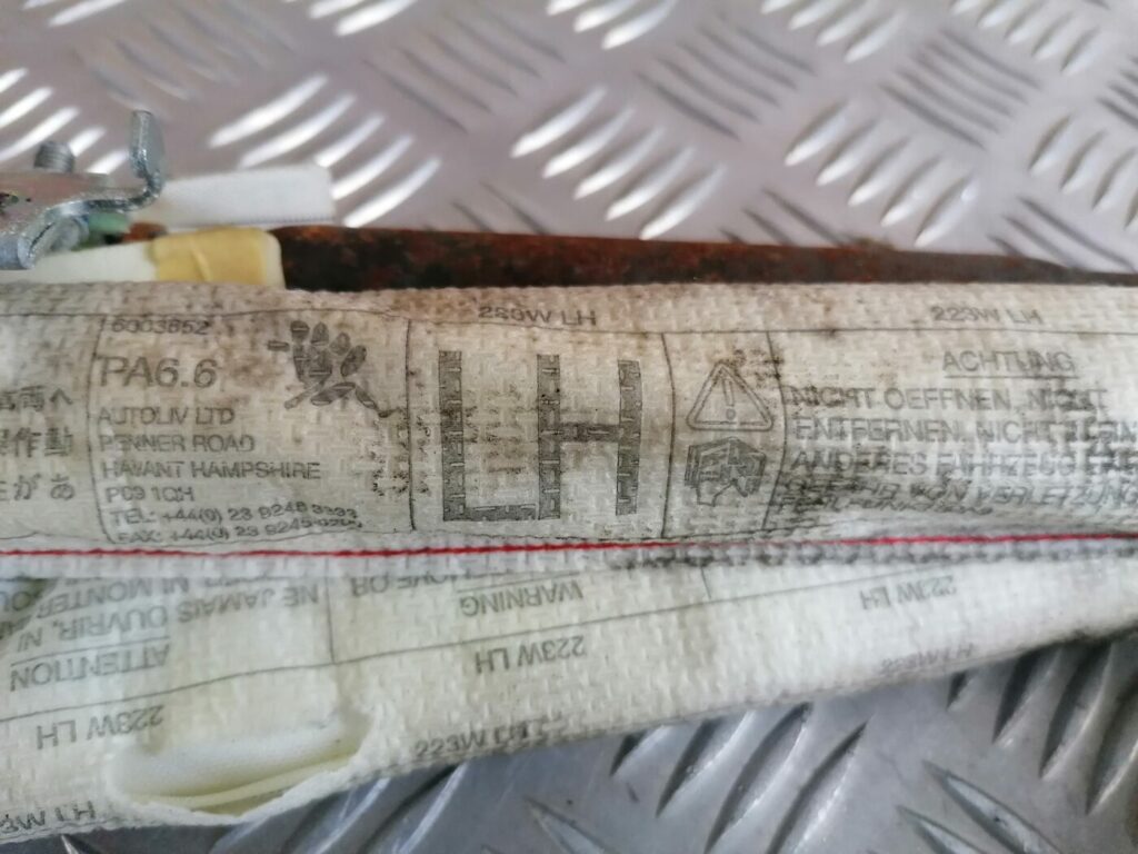 Griestu drošības spilvens, pa kreisi priekš TOYOTA AVENSIS 2007 2 Griestu drošības spilvens, pa kreisi priekš TOYOTA AVENSIS 2007