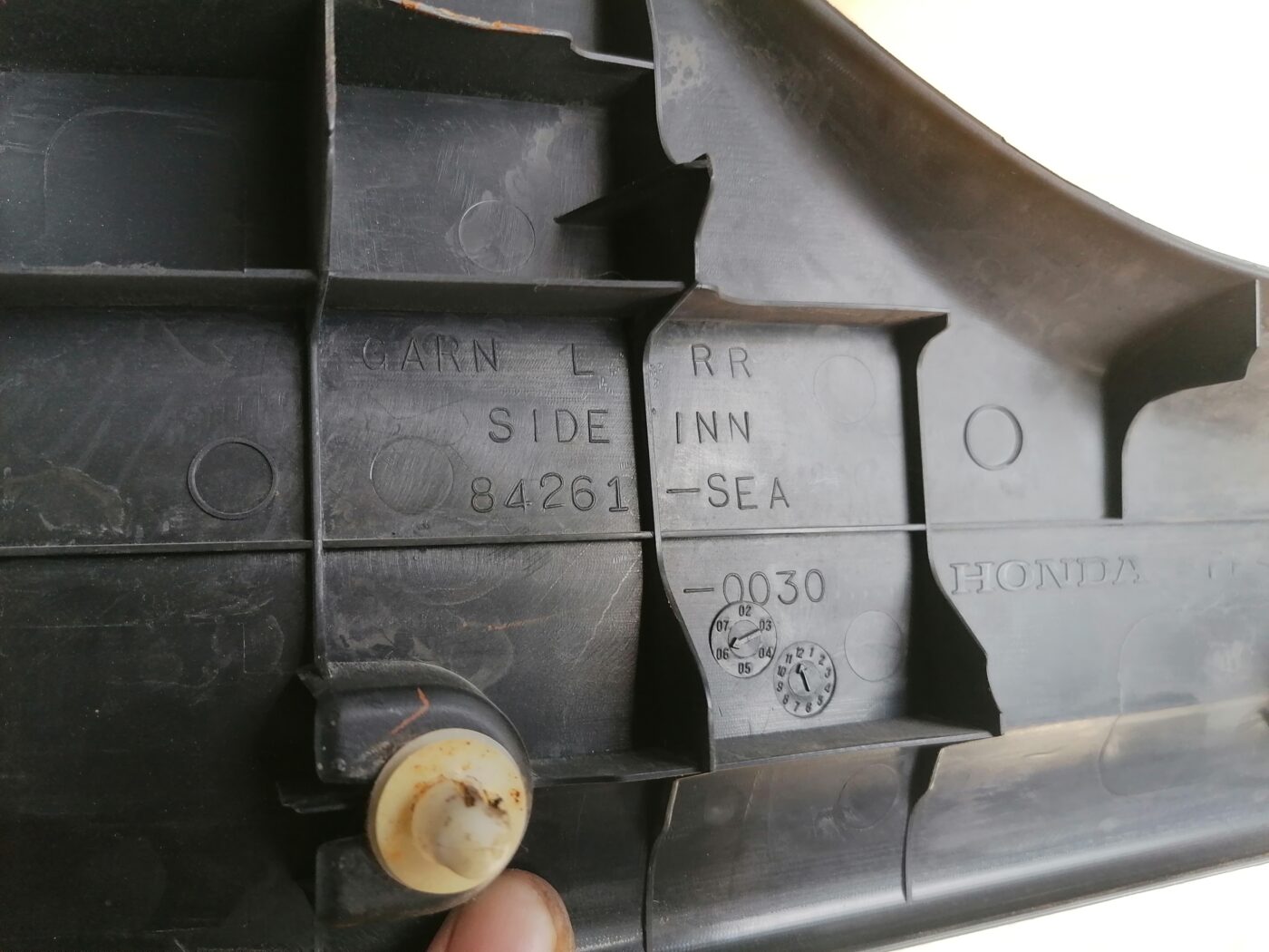 Sliekšņa aizmugurēja kreisa uzlika (salonā) priekš HONDA ACCORD 2007 YR562P 2 Sliekšņa aizmugurēja kreisa uzlika (salonā) priekš HONDA ACCORD 2007 YR562P