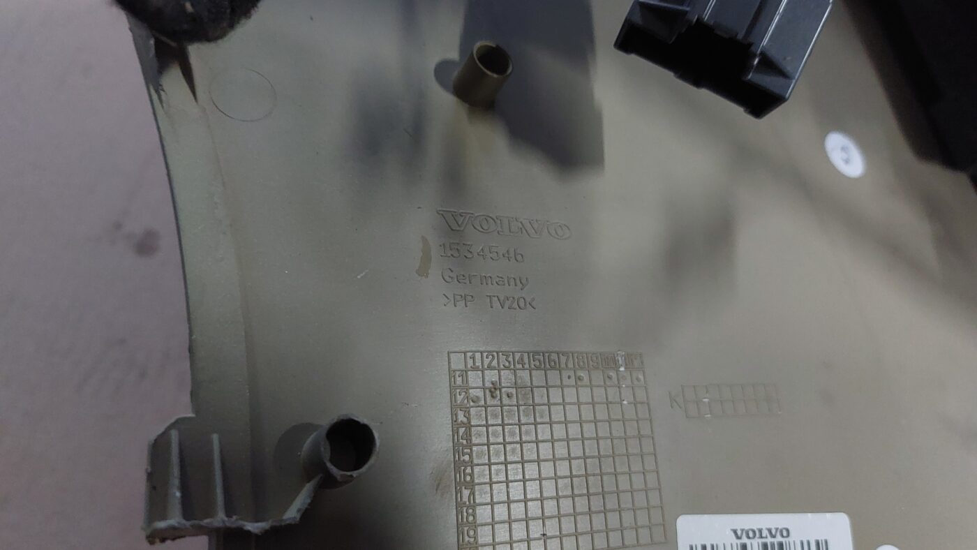 Centrālās konsoles apdares lielākā daļa priekš VOLVO V60 2012 5 Centrālās konsoles apdares lielākā daļa priekš VOLVO V60 2012