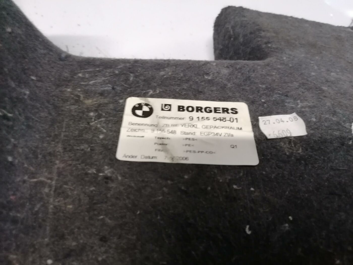 Bagāžnieka nodalījuma sānu apdare priekš BMW 123 E87 2008 BLACK 3 Bagāžnieka nodalījuma sānu apdare priekš BMW 123 E87 2008 BLACK