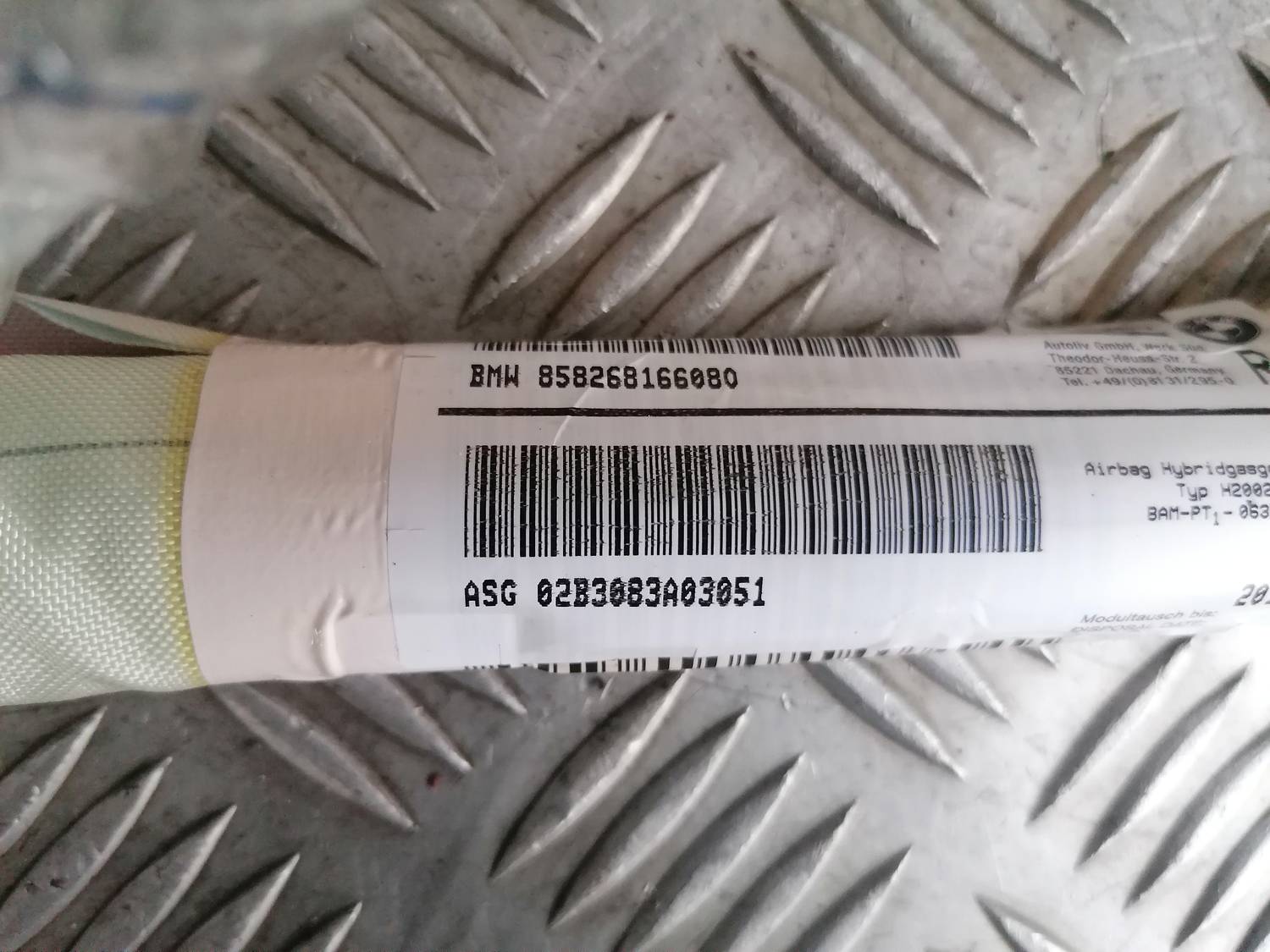 Griestu drošības spilvens, pa labi priekš BMW 318D E46 2002 SEDAN 5 Griestu drošības spilvens, pa labi priekš BMW 318D E46 2002 SEDAN