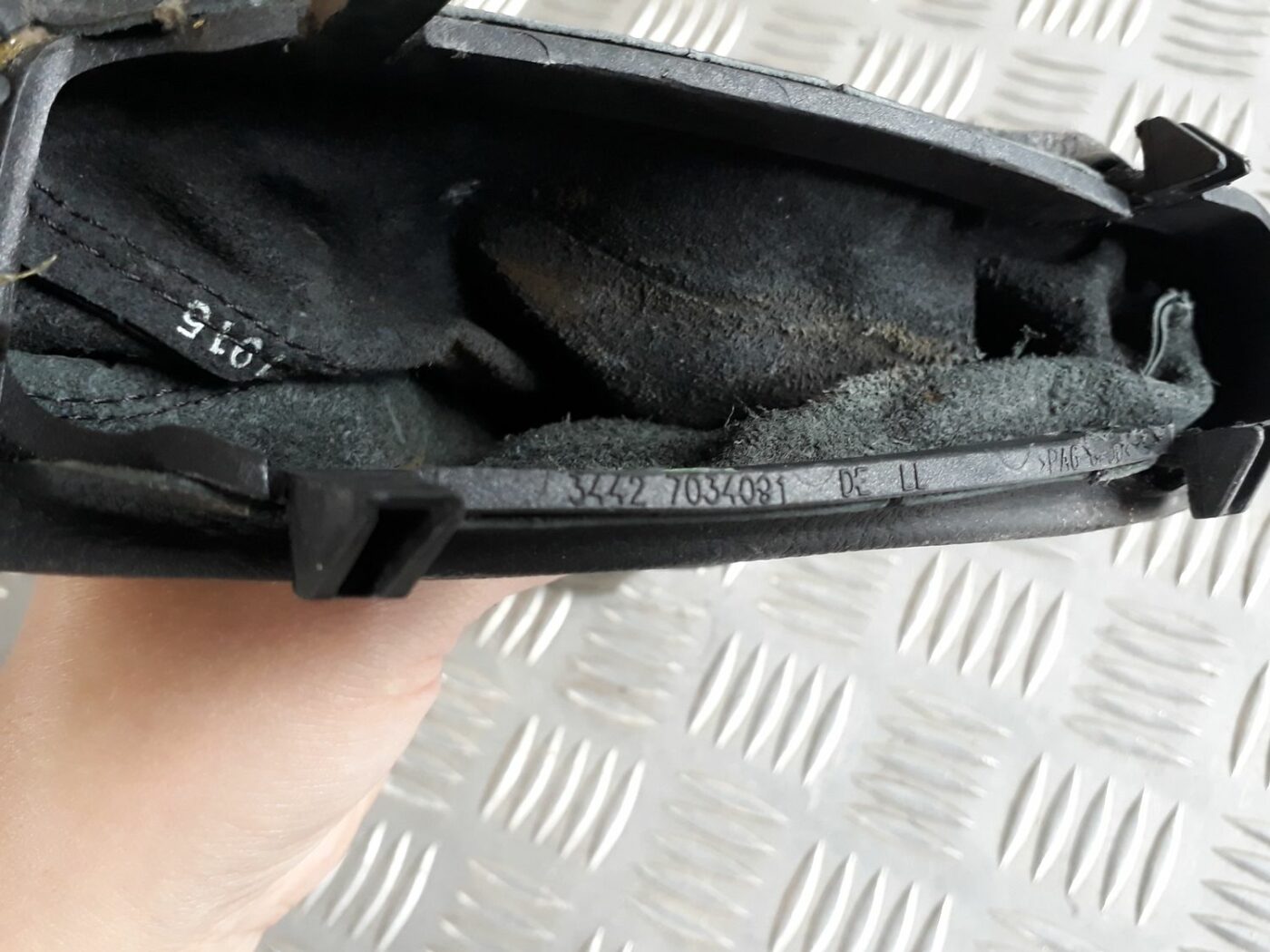 Stāvbremzes sviras auduma pārvalks priekš BMW 530D E61 2006 TOURING BLUE 3 Stāvbremzes sviras auduma pārvalks priekš BMW 530D E61 2006 TOURING BLUE