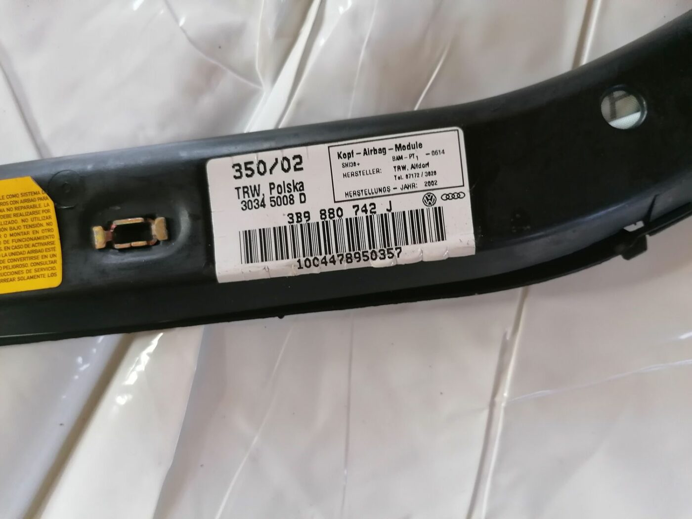 Griestu drošības spilvens, pa labi priekš VW PASSAT 2003 UNIVERSAL BLUE 4 Griestu drošības spilvens, pa labi priekš VW PASSAT 2003 UNIVERSAL BLUE