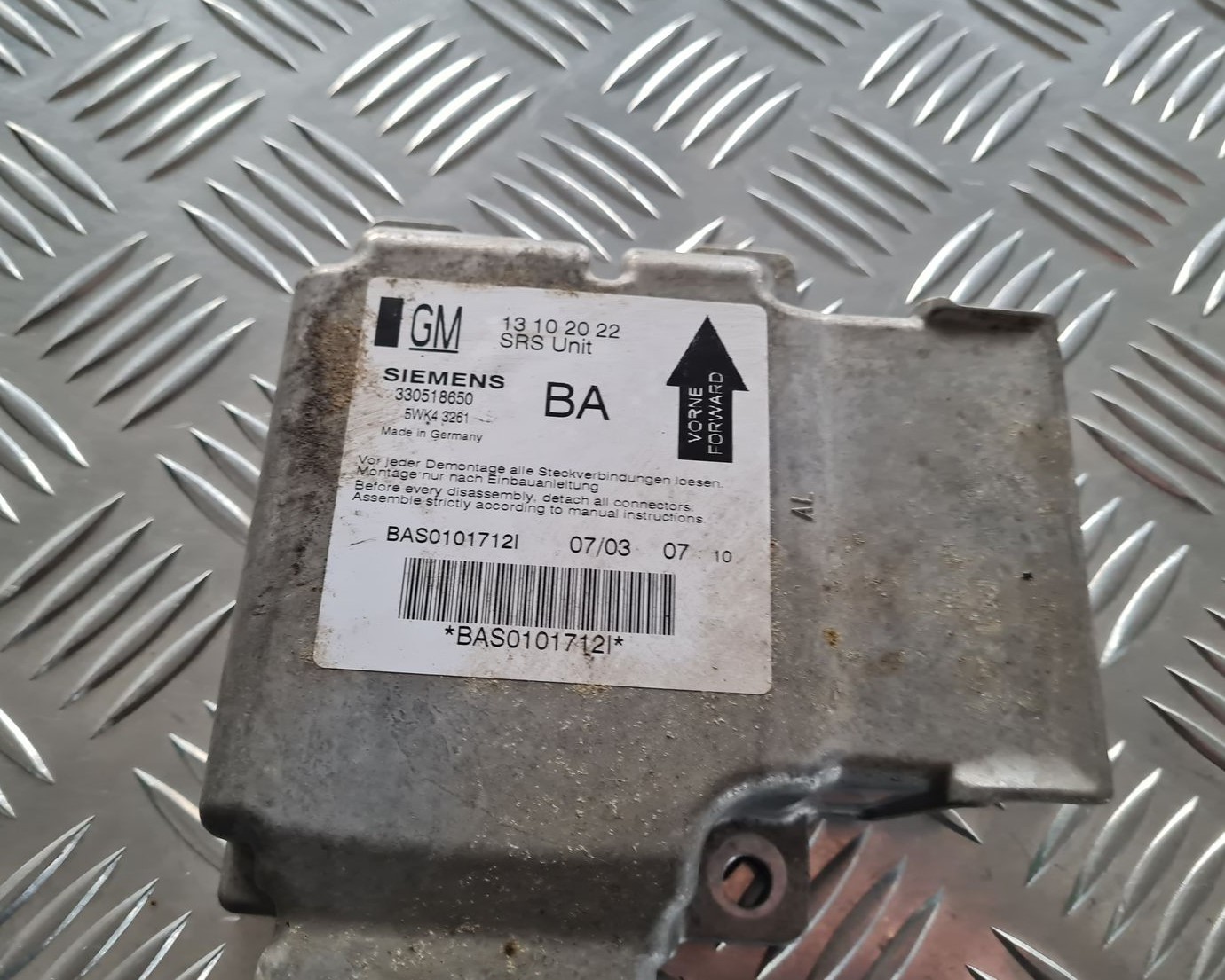 Drošības spilvena vadības bloks priekš OPEL VECTRA C 2002 2 Drošības spilvena vadības bloks priekš OPEL VECTRA C 2002