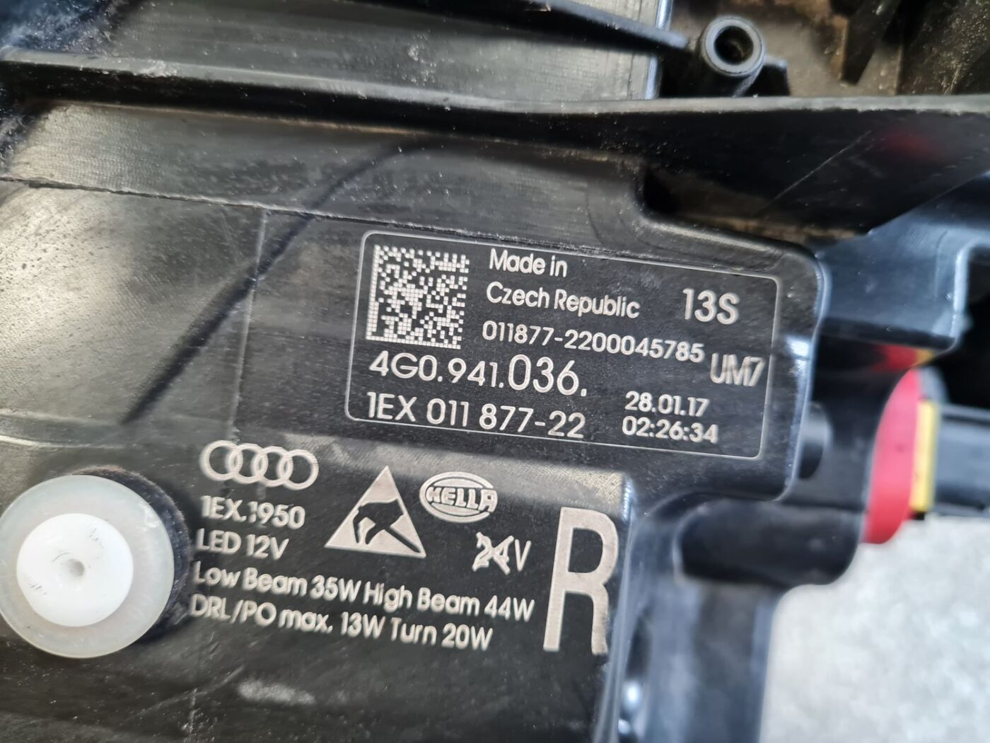 Priekšējais labais lukturis priekš AUDI A6 2015-2017 10 Priekšējais labais lukturis priekš AUDI A6 2015-2017