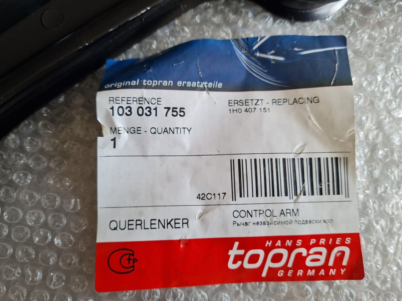 Priekšējas piekares svira priekš 3 Priekšējas piekares svira priekš