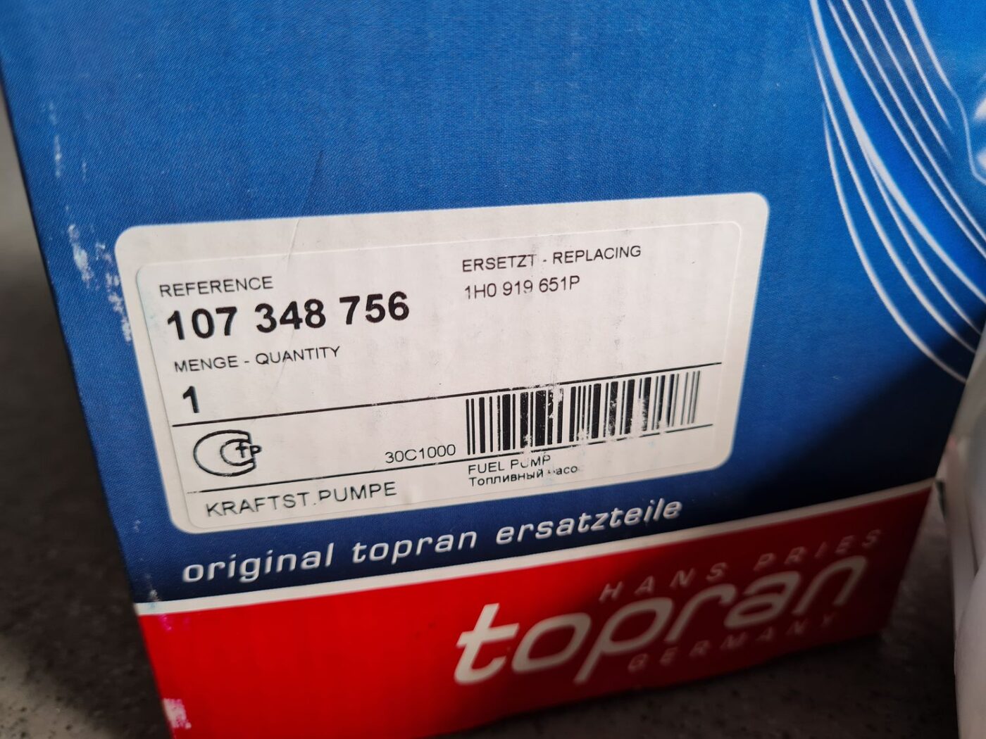 Degvielas tvertnes sūknis priekš 3 Degvielas tvertnes sūknis priekš