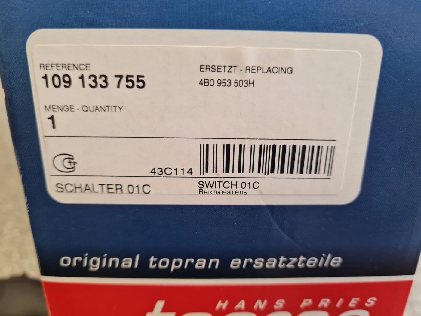 Stikla tīrītāja slēdzis priekš 3 Stikla tīrītāja slēdzis priekš