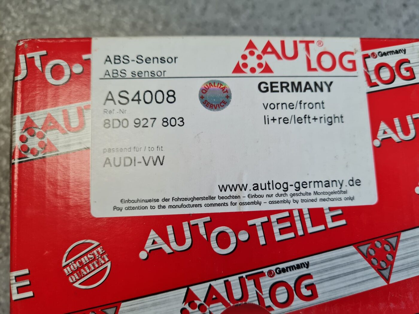 ABS devējs priekš 3 ABS devējs priekš