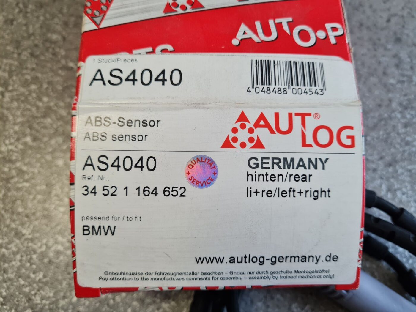 ABS devējs priekš 3 ABS devējs priekš