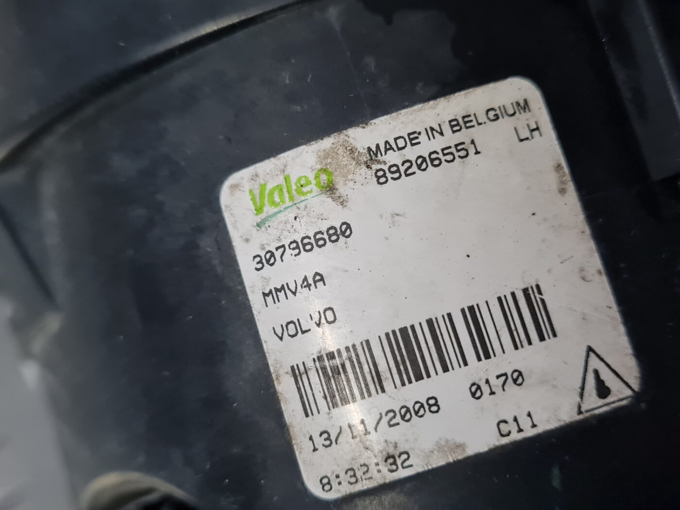 Miglas lukturis priekšā pa kreisi priekš VOLVO XC 60 2009 7 Miglas lukturis priekšā pa kreisi priekš VOLVO XC 60 2009